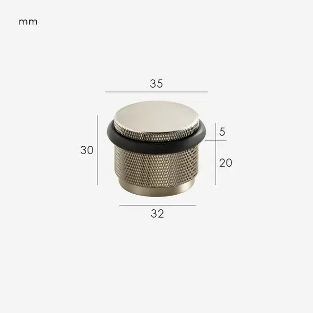 Butée de porte moleté en Chrome - VESPER Afinaure