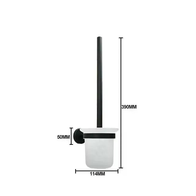 Brosse WC noir mate strié Afinaure