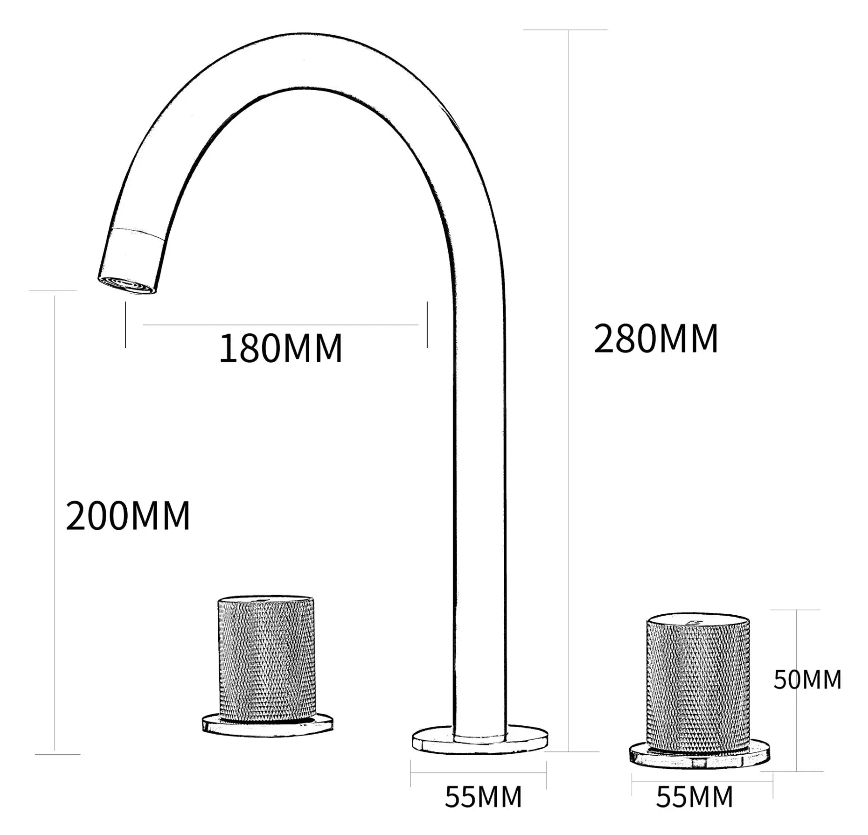 Robinet mélangeur lavabo sur plan anthracite - Oko Afinaure