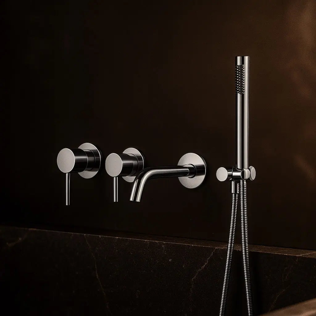 Pack mitigeur de bain à encastrer chrome - Biblos Afinaure