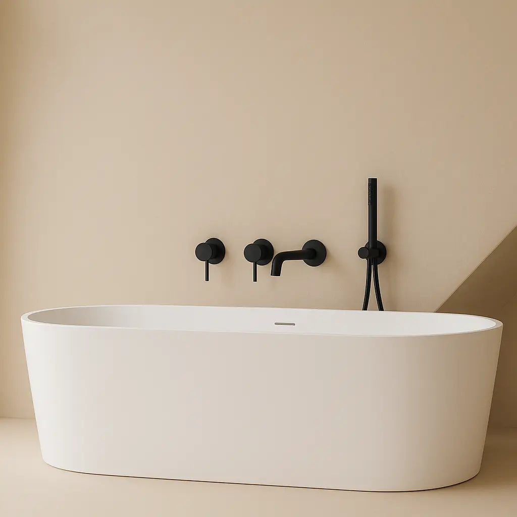 Pack mitigeur de bain à encastrer noir - Biblos Afinaure