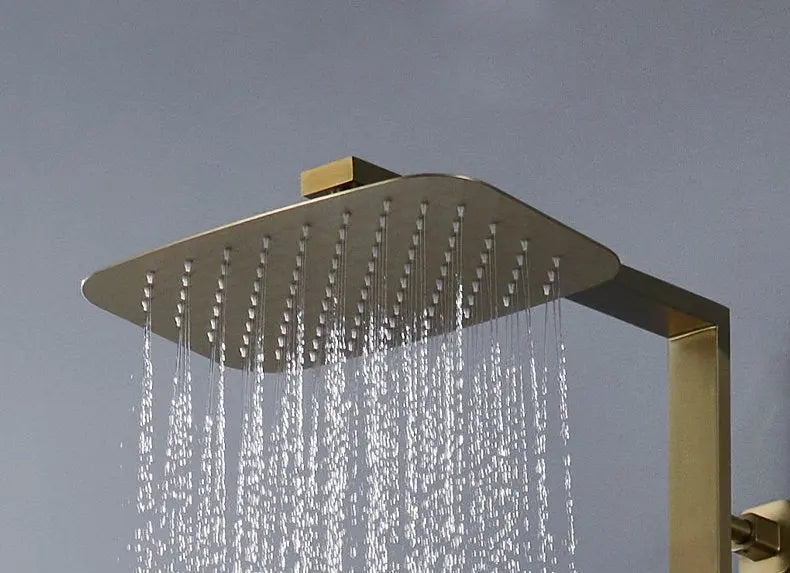 Colonne de douche et bain Or brossé - Gustavia Afinaure