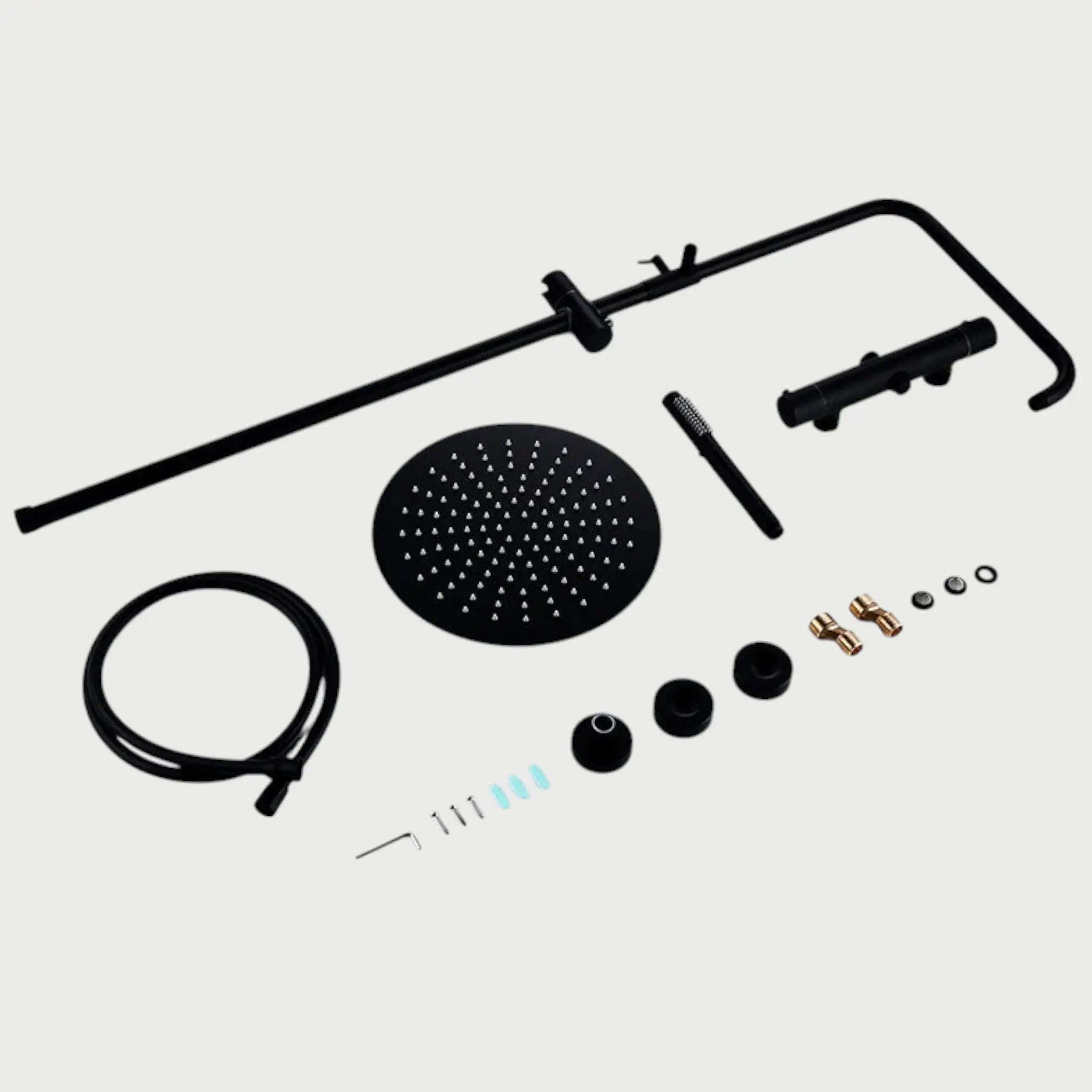 Colonne de douche thermostatique noir mat - Ornos Afinaure