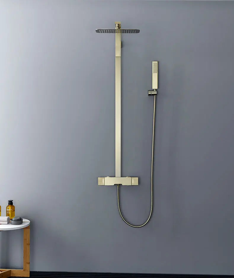 Colonne de douche et bain Or brossé - Gustavia Afinaure