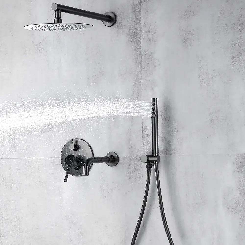 Composition bain douche thermostatique encastrée anthracite - Namos Afinaure