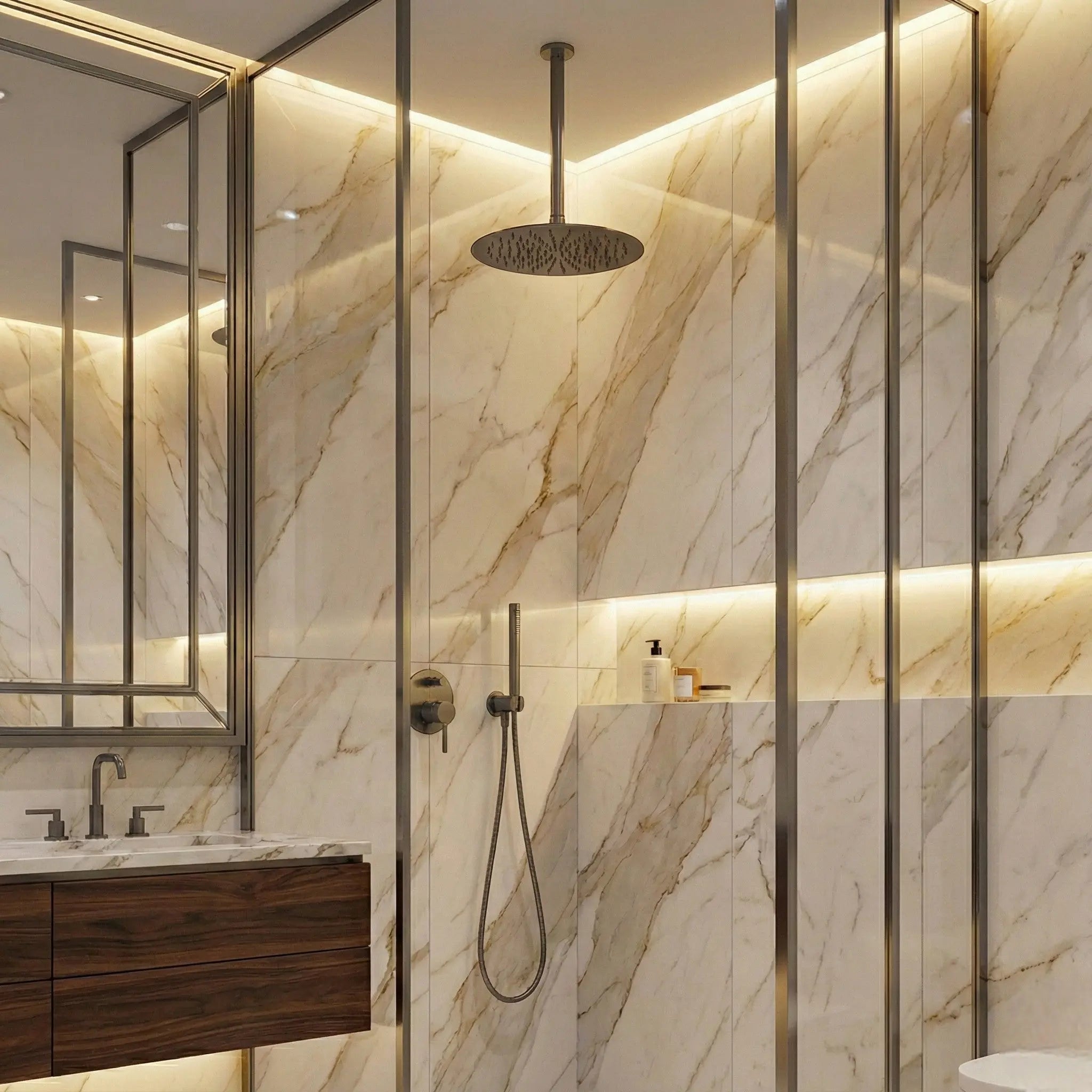 Colonne de douche thermostatique finition anthracite - Asma Afinaure