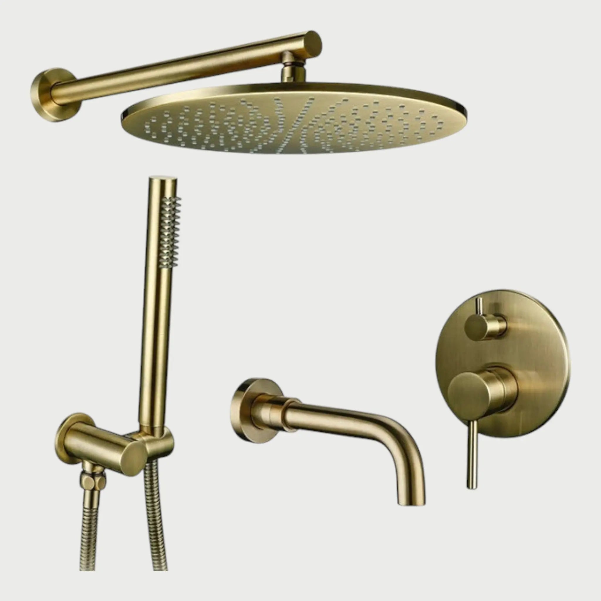 Composition bain douche thermostatique encastrée or brossé - Namos Afinaure