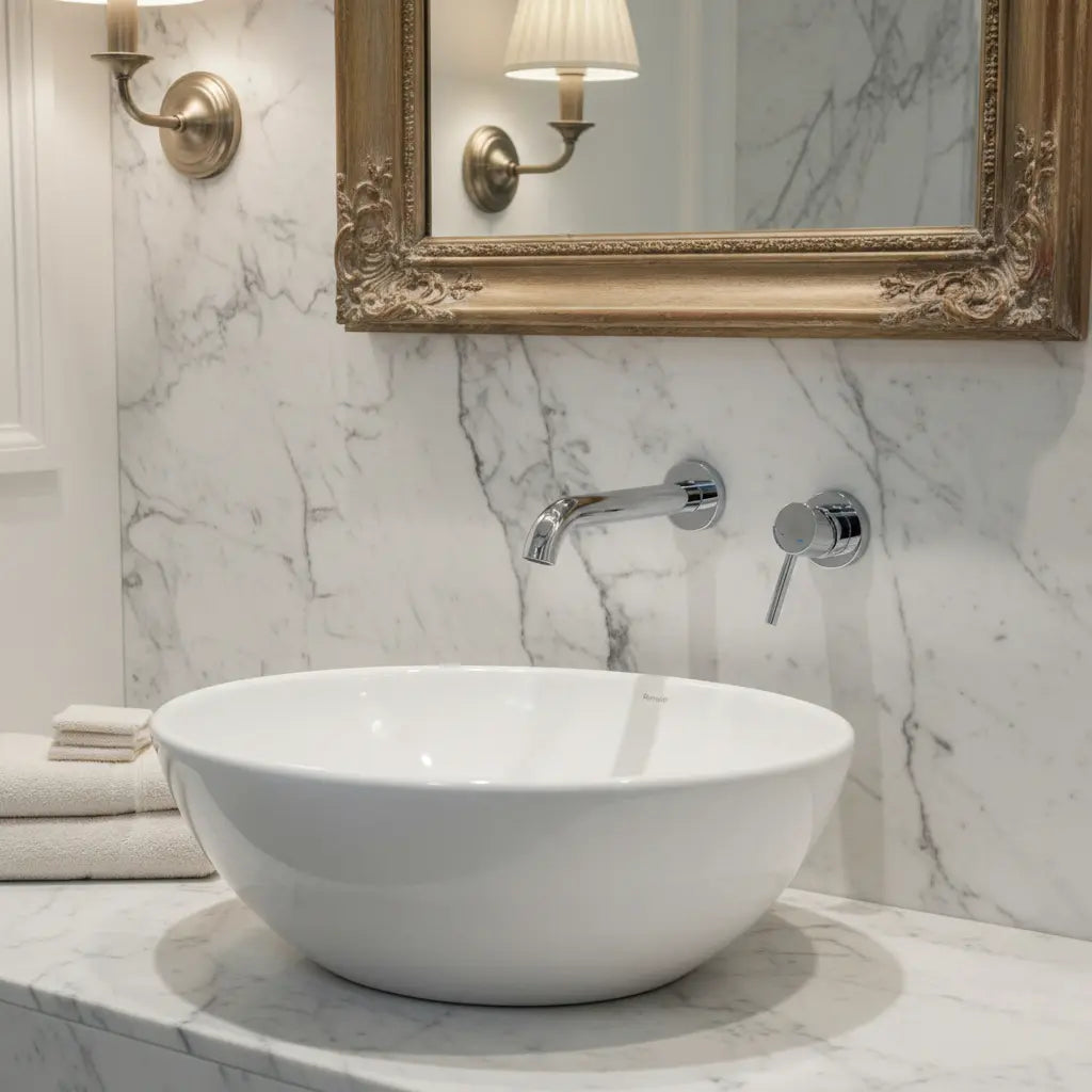 Mitigeur lavabo encastré chrome - Liu Afinaure