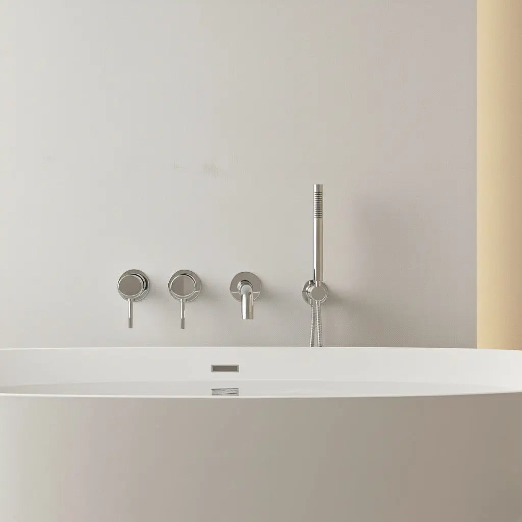 Pack mitigeur de bain à encastrer chrome - Biblos Afinaure