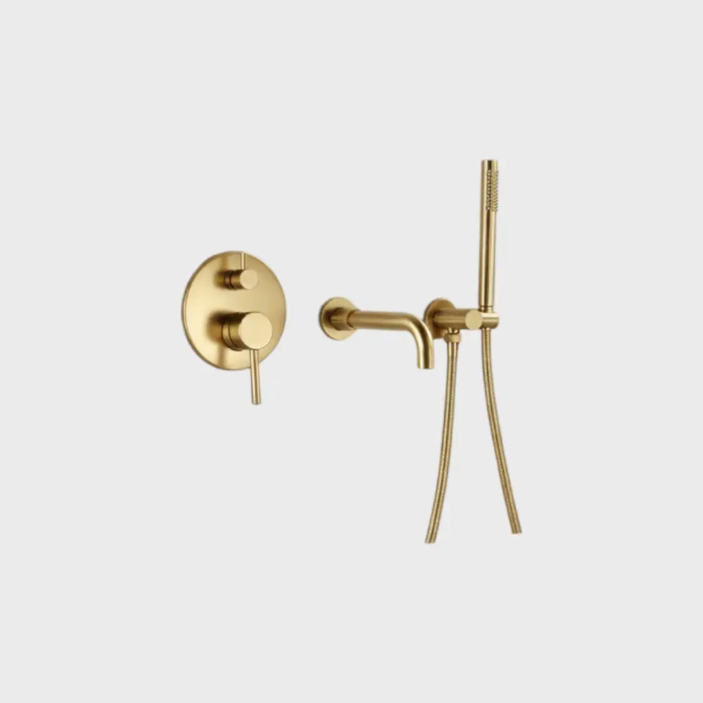 Composition mitigeur bain thermostatique encastré or brossé - Namos Afinaure