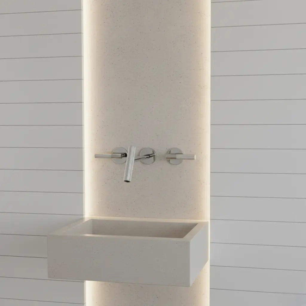 Mitigeur lavabo encastré chrome - Dmaris Afinaure