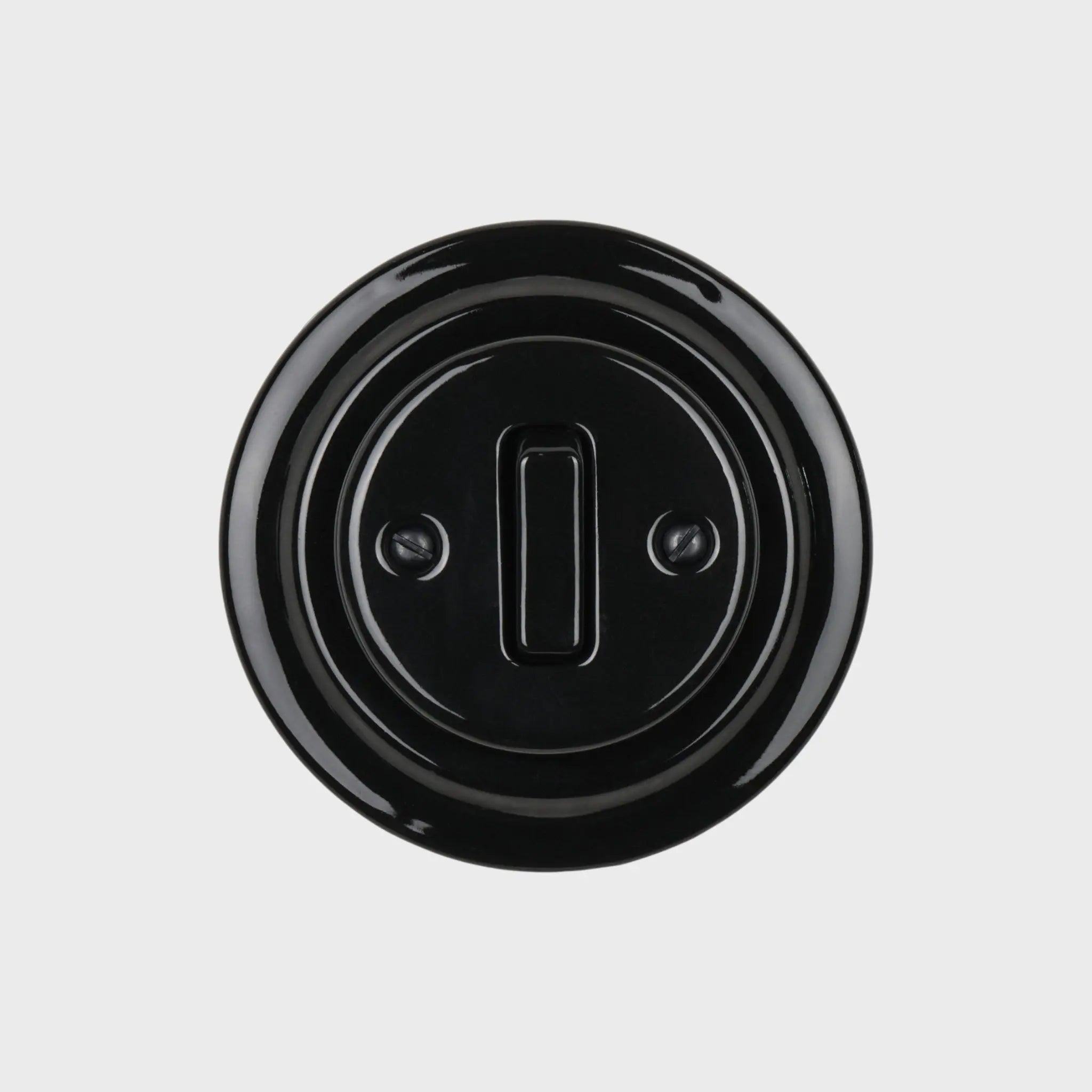 Interrupteur rond en céramique noire – Collection SEVRE Afinaure