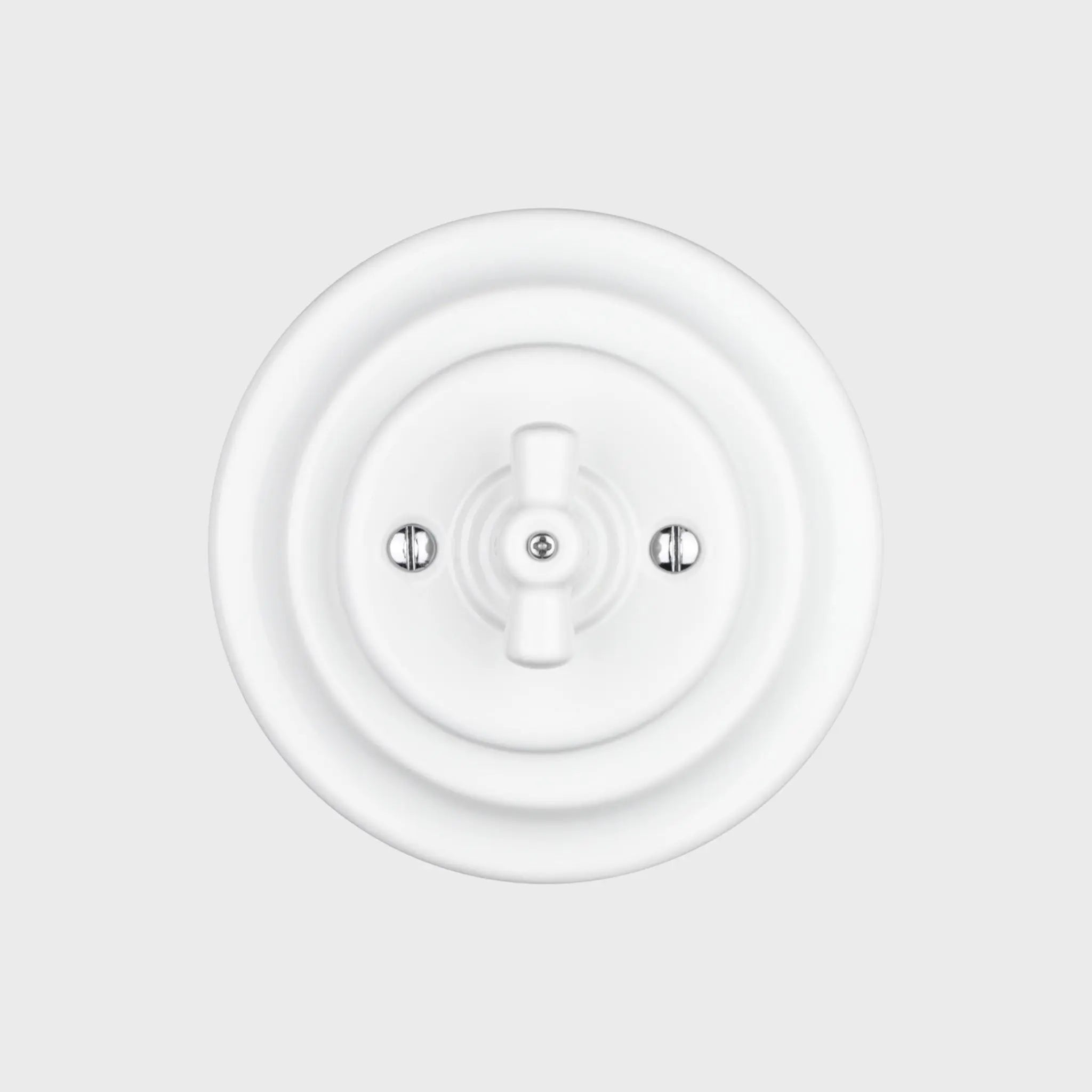 Interrupteur rotatif encastrable en céramique blanche – Collection SEVRE Afinaure