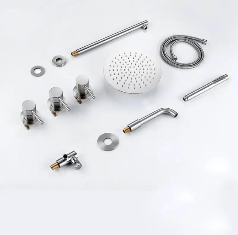 Kit de douche-bain encastré chromée - Biblos Afinaure