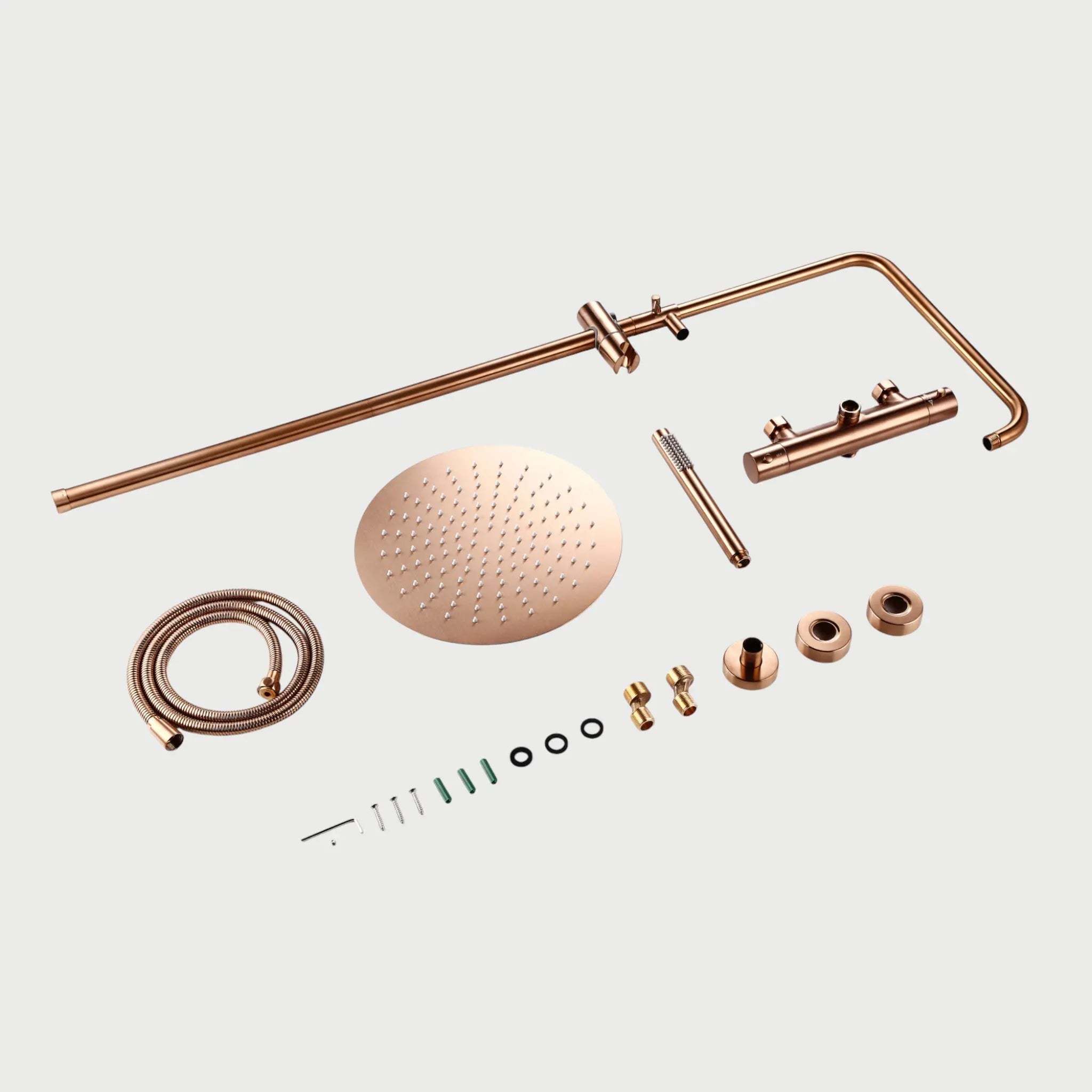 Colonne de douche thermostatiqueor or rose brossé - Ornos Afinaure