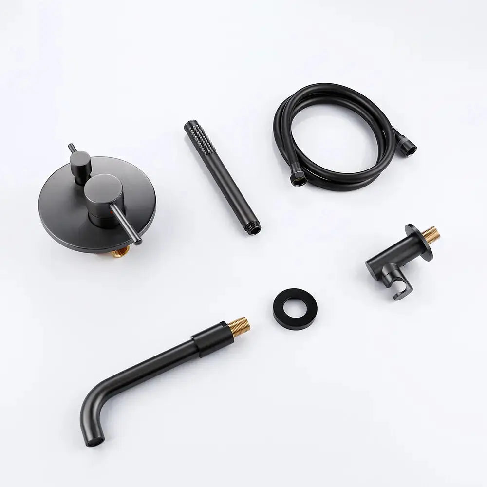 Composition mitigeur bain thermostatique encastré Anthracite - Namos Afinaure