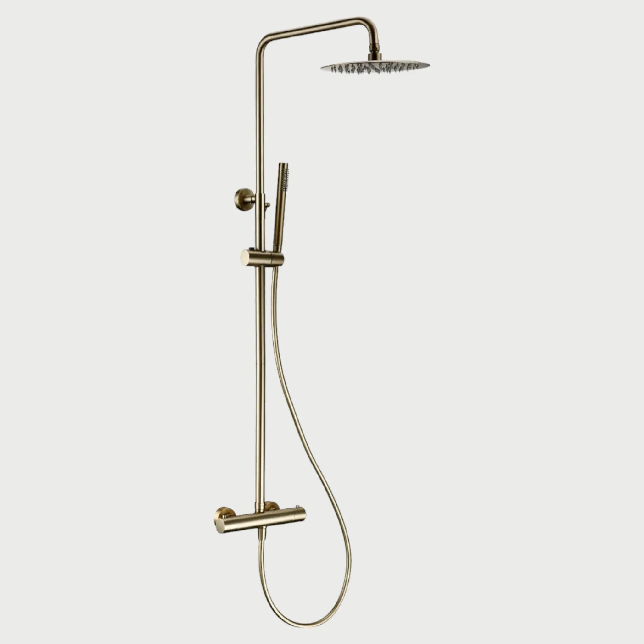 Colonne de Douche thermostatique or brossé - Ornos Afinaure