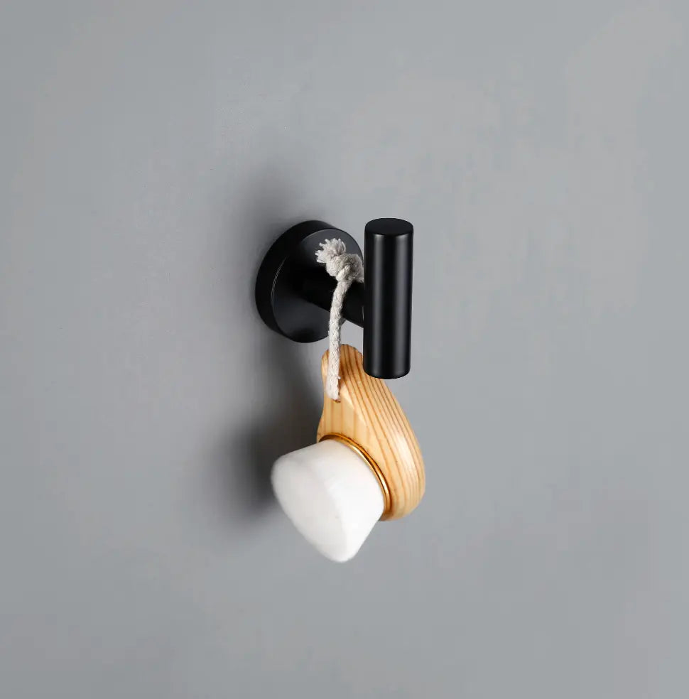 Porte-serviettes noir mate lisse Afinaure