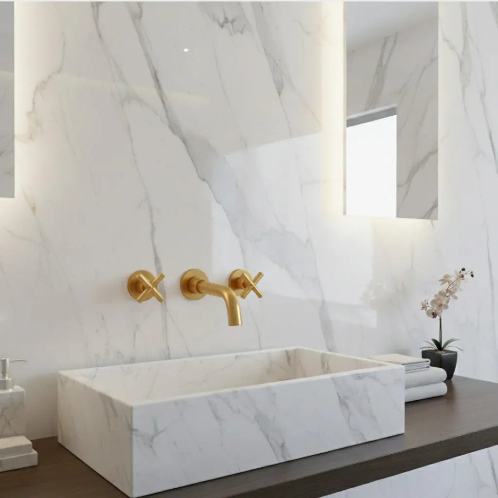 Robinet mélangeur lavabo mural encastré - Galia (Copie) Afinaure