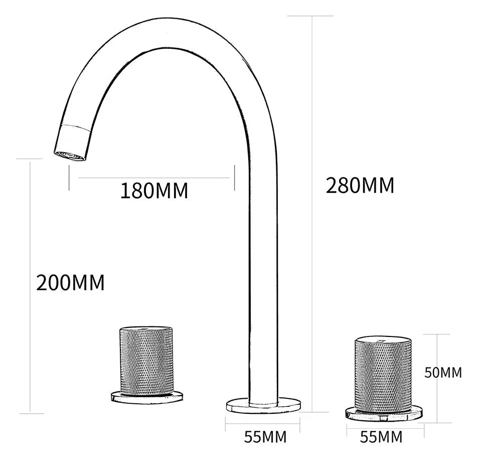 Robinet mélangeur lavabo sur plan chrome miroir - Oko Afinaure