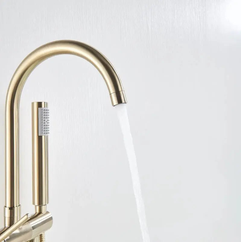 Robinet mitigeur de baignoire sur pied or brossé - Amare Afinaure