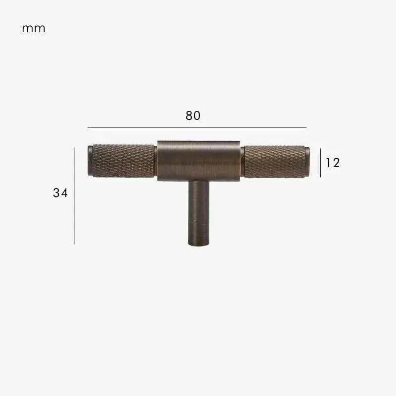 Poignée de meuble en T Bronze - Jacob Afinaure