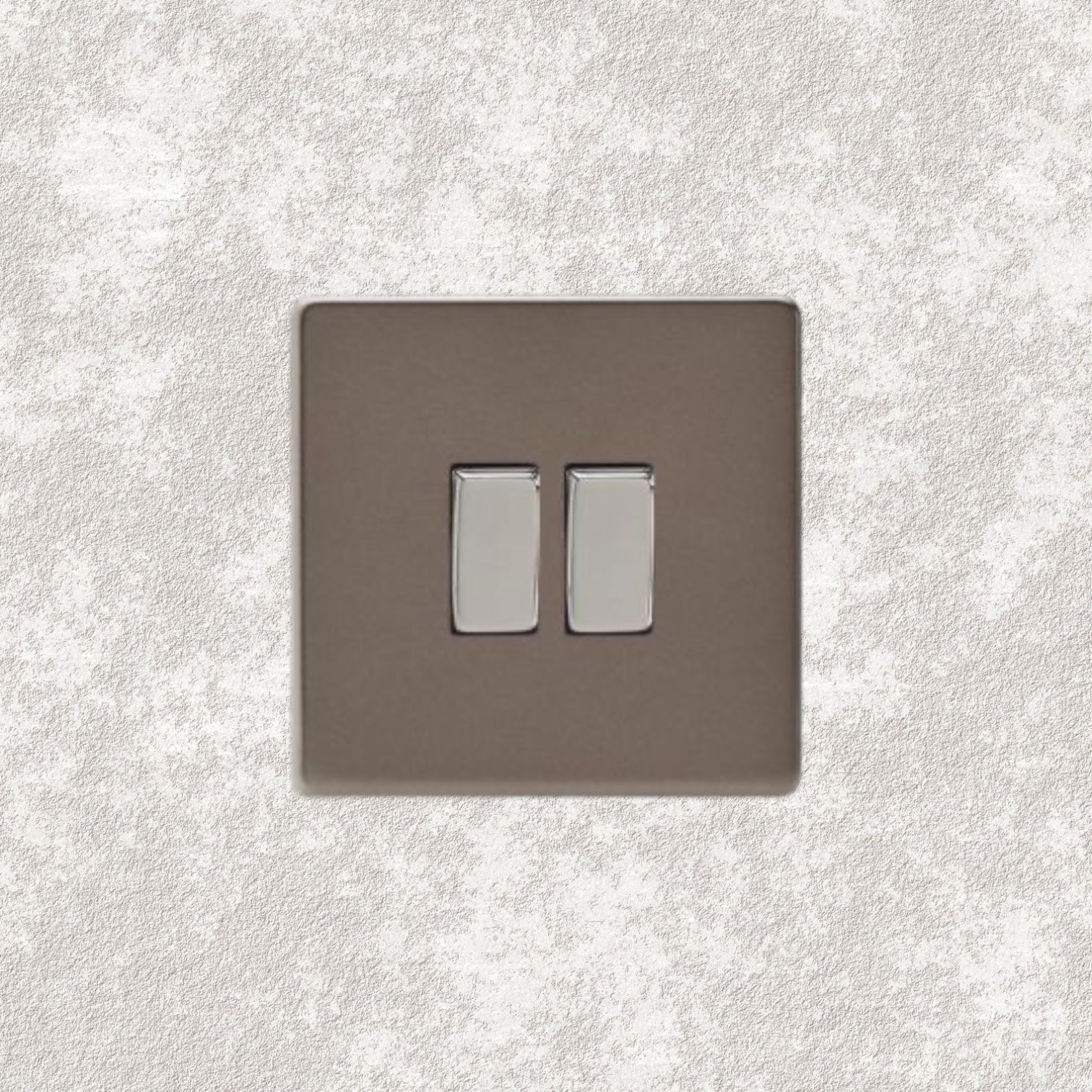 Interrupteur double bouton plat bronze - Mayfair Afinaure