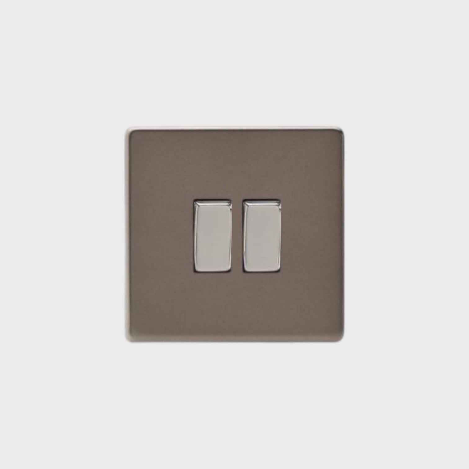 Interrupteur double bouton plat bronze - Mayfair Afinaure