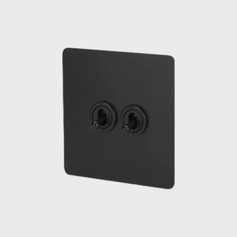 Interrupteur va-et-vient double Noir Mat – DUNAND Afinaure