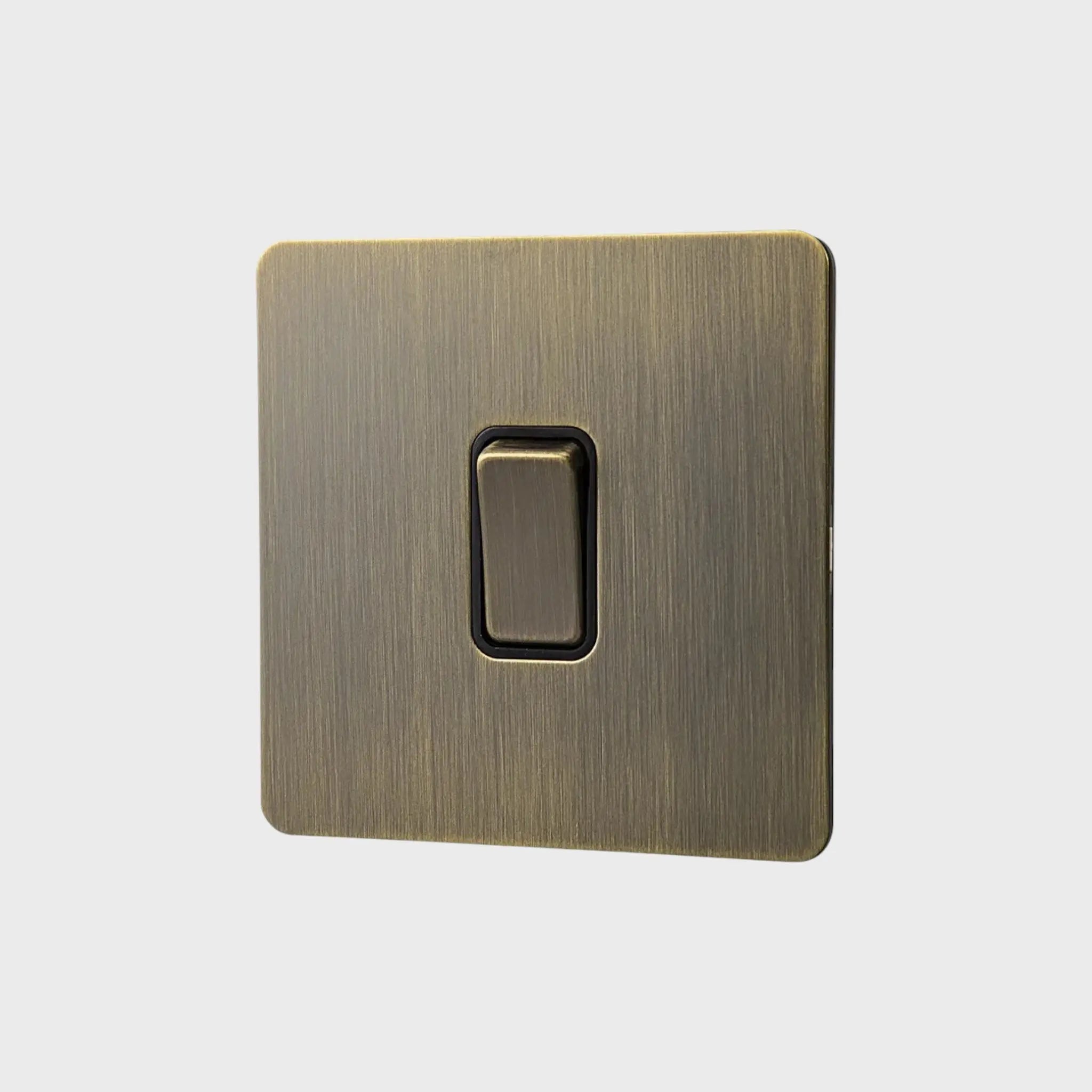 Interrupteur simple bouton plat bronze brossé - ELYSE Afinaure