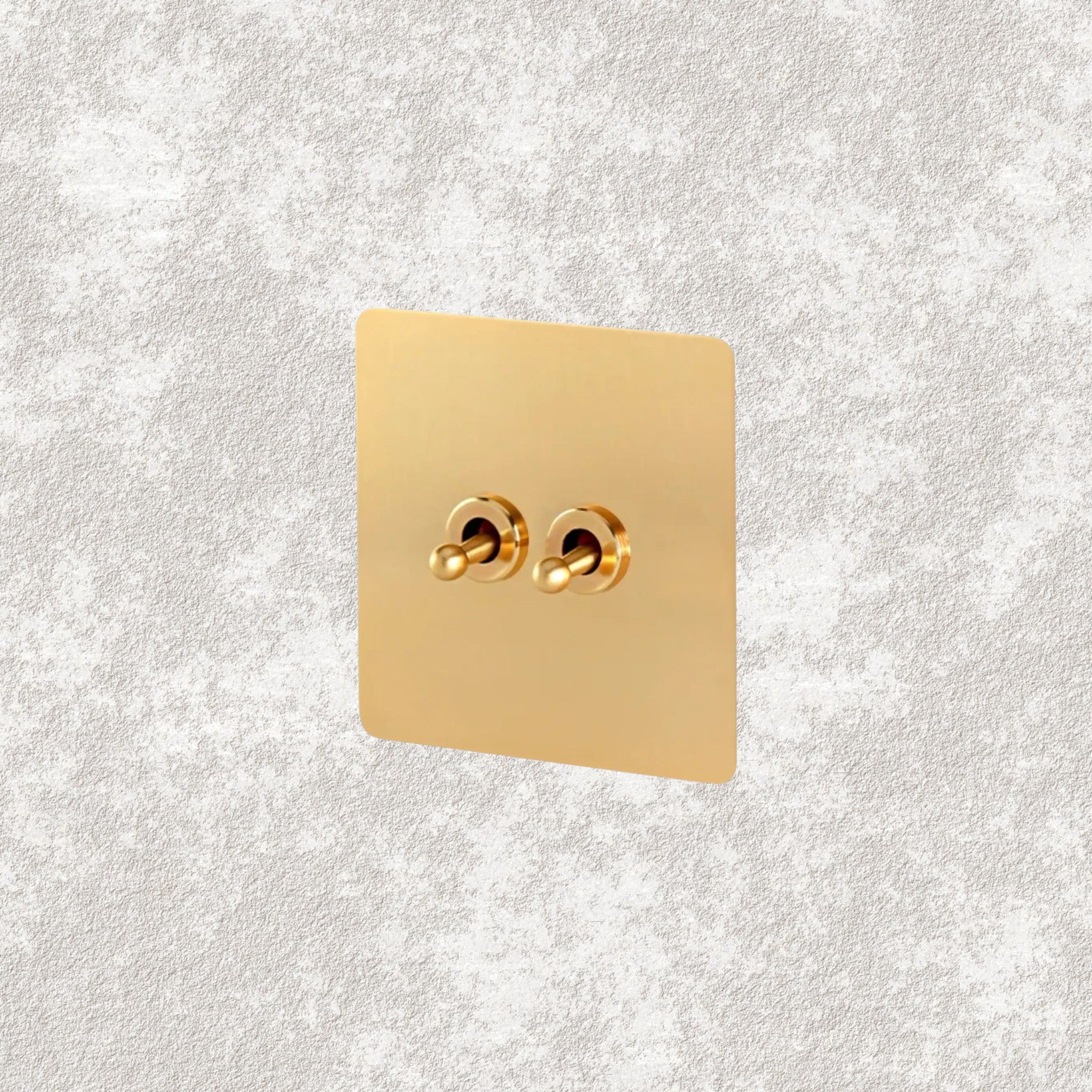 Double-throw switch Brushed brass - ELYSE