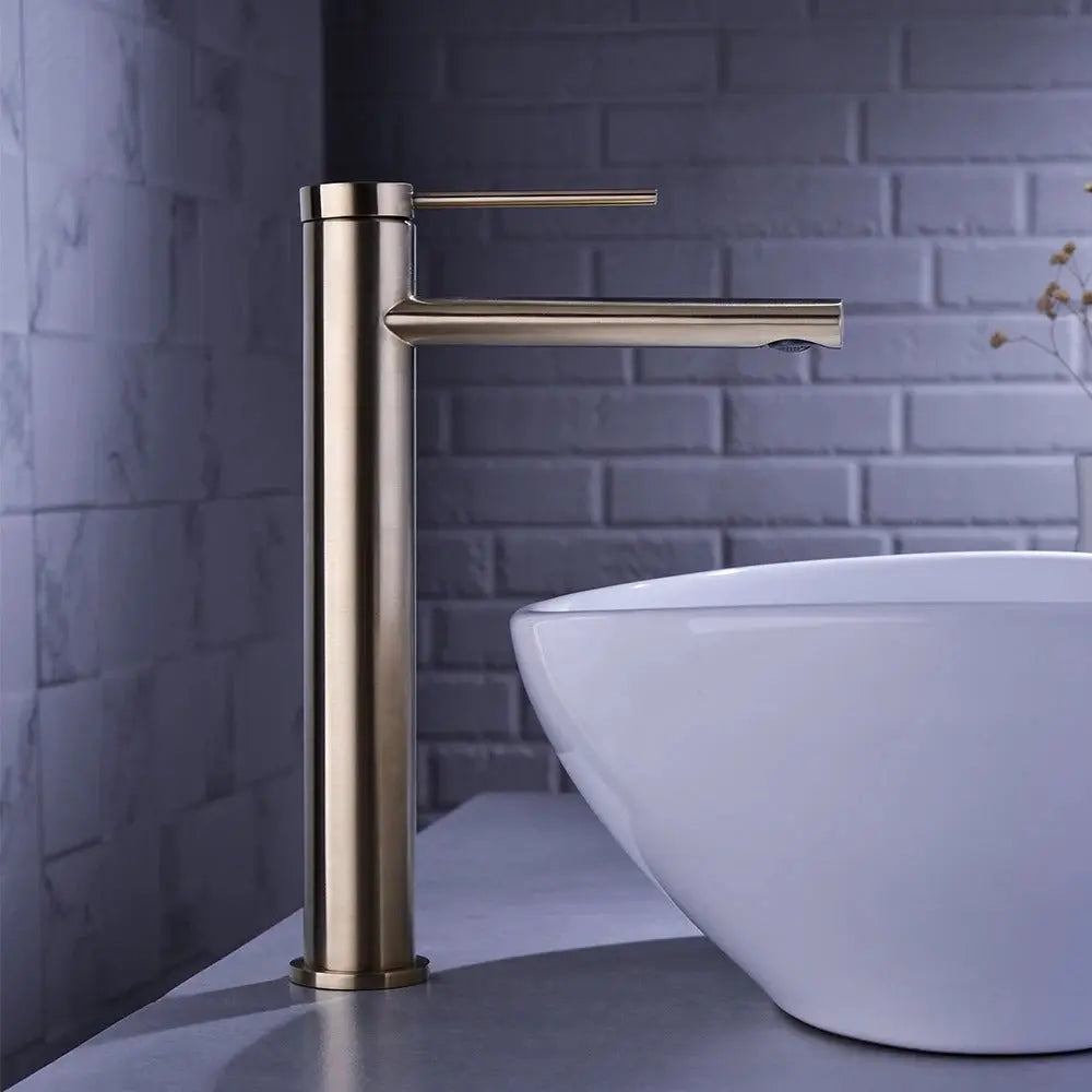 Mitigeur lavabo haut sur plan doré - Tamarin Afinaure