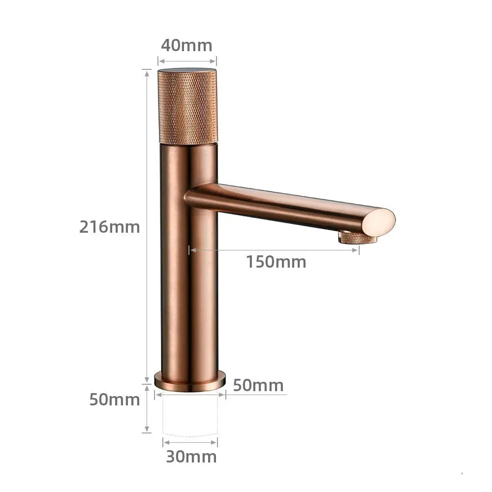 Robinet mitigeur lavabo or rose - Eden Afinaure