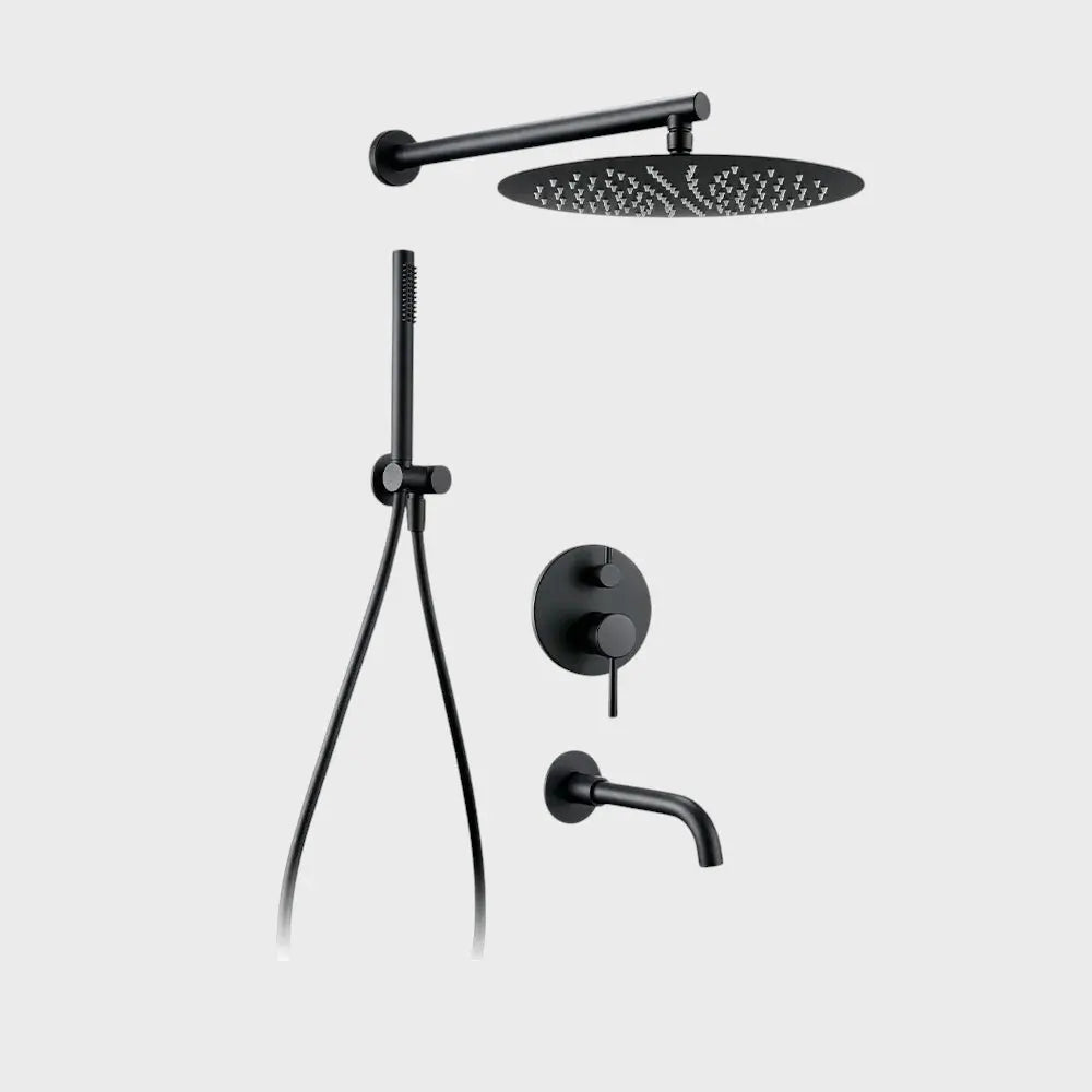 Composition bain douche thermostatique encastrée noir - Namos Afinaure