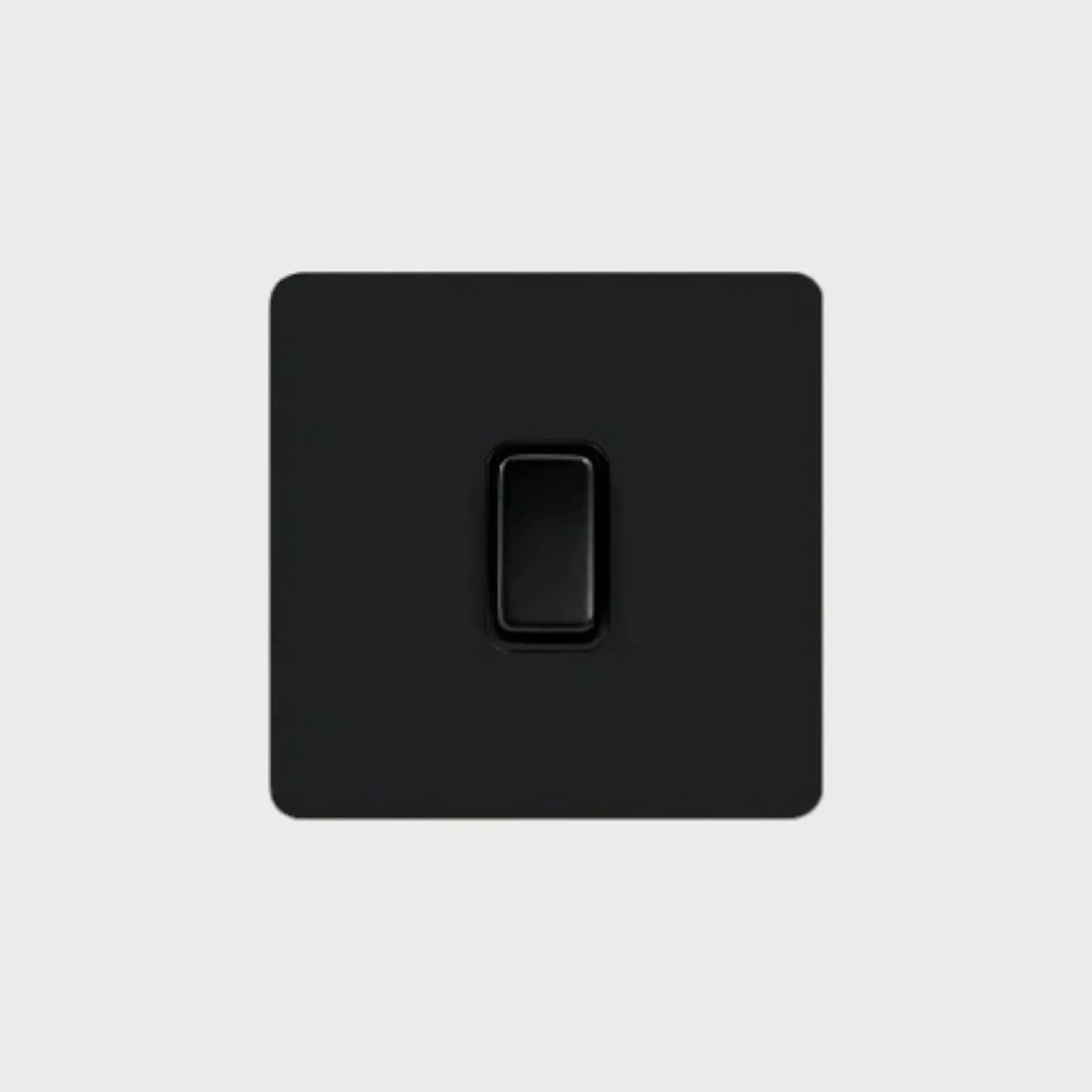 Interrupteur simple bouton plat noir - ELYSE Afinaure