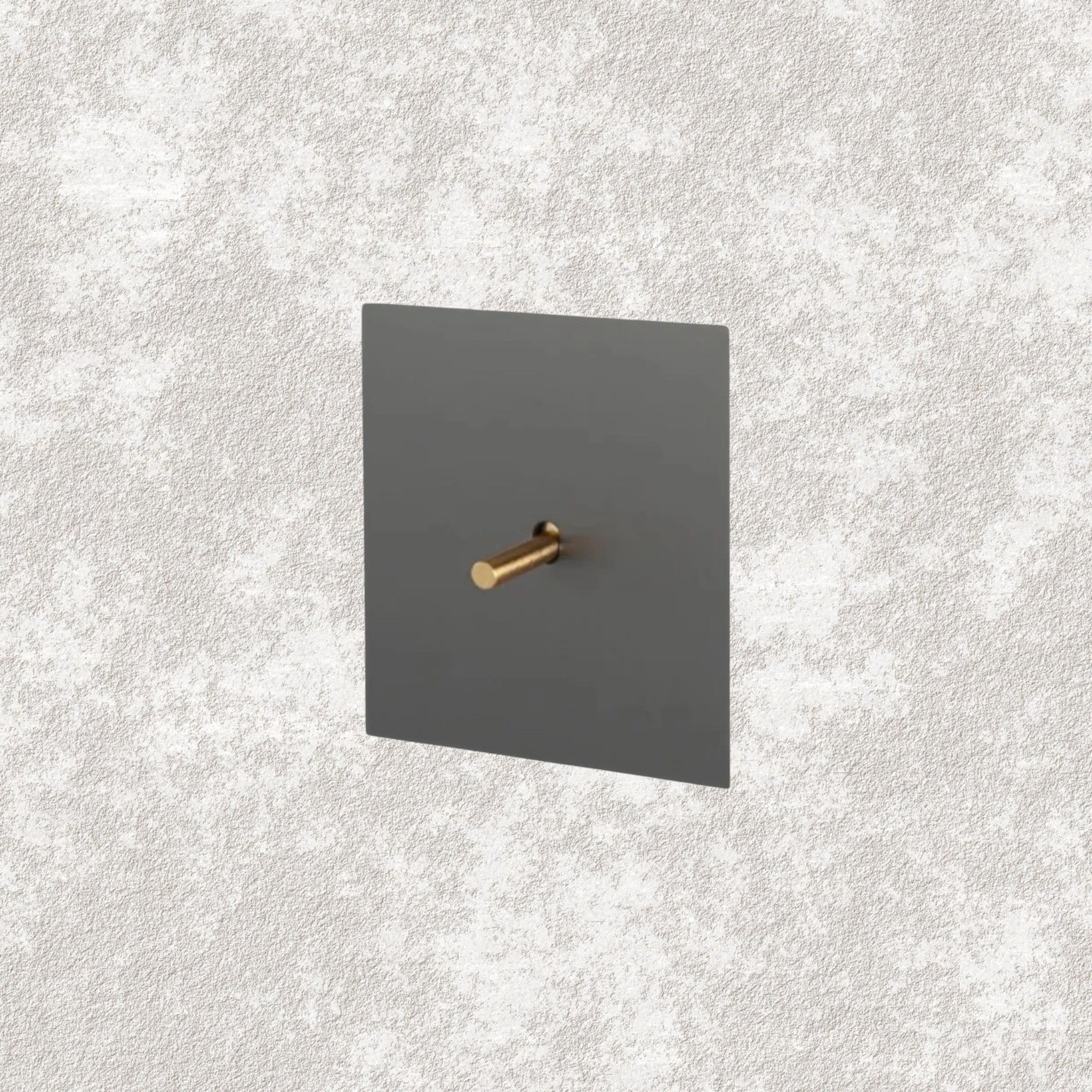 Anthracite two-way switch with gold lever - NERO