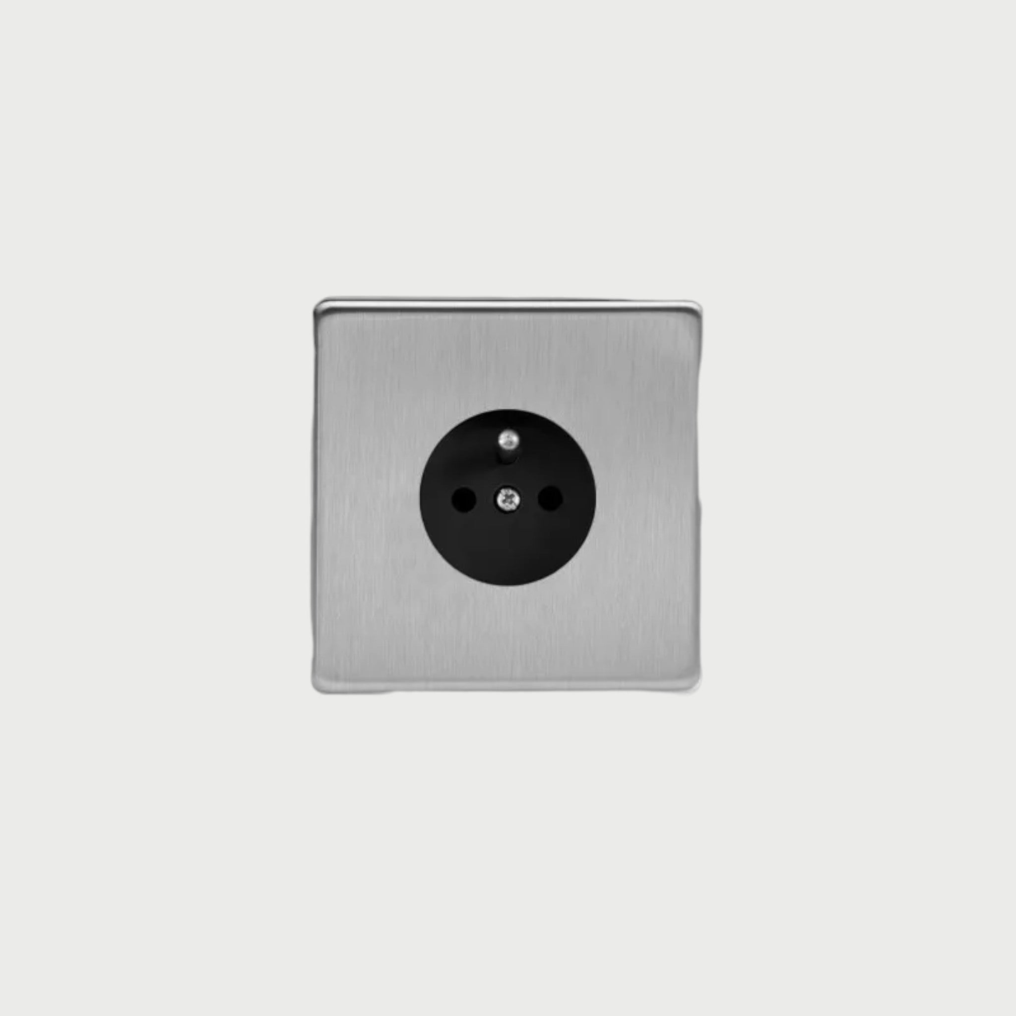 Single socket brushed steel - Mayfair