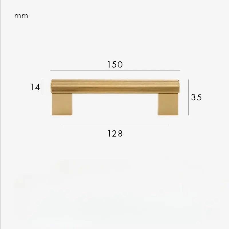 Poignée de meuble en laiton finition doré - Bucci Afinaure