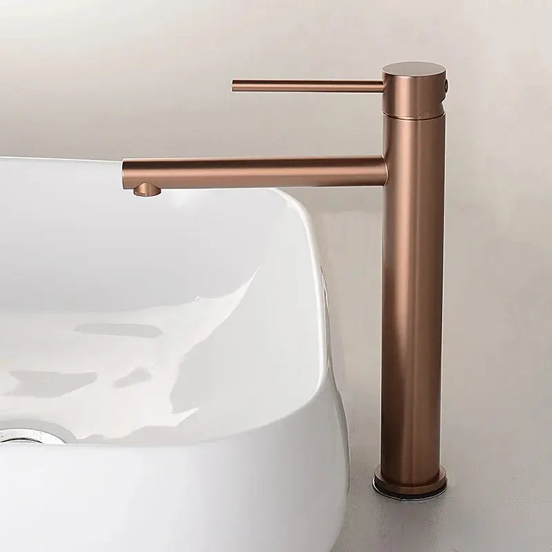 Mitigeur lavabo haut sur plan doré - Tamarin Afinaure