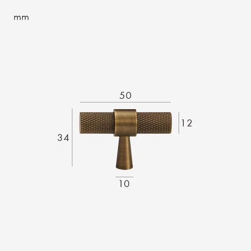 Poignée de meuble en T bronze - Lucio Afinaure