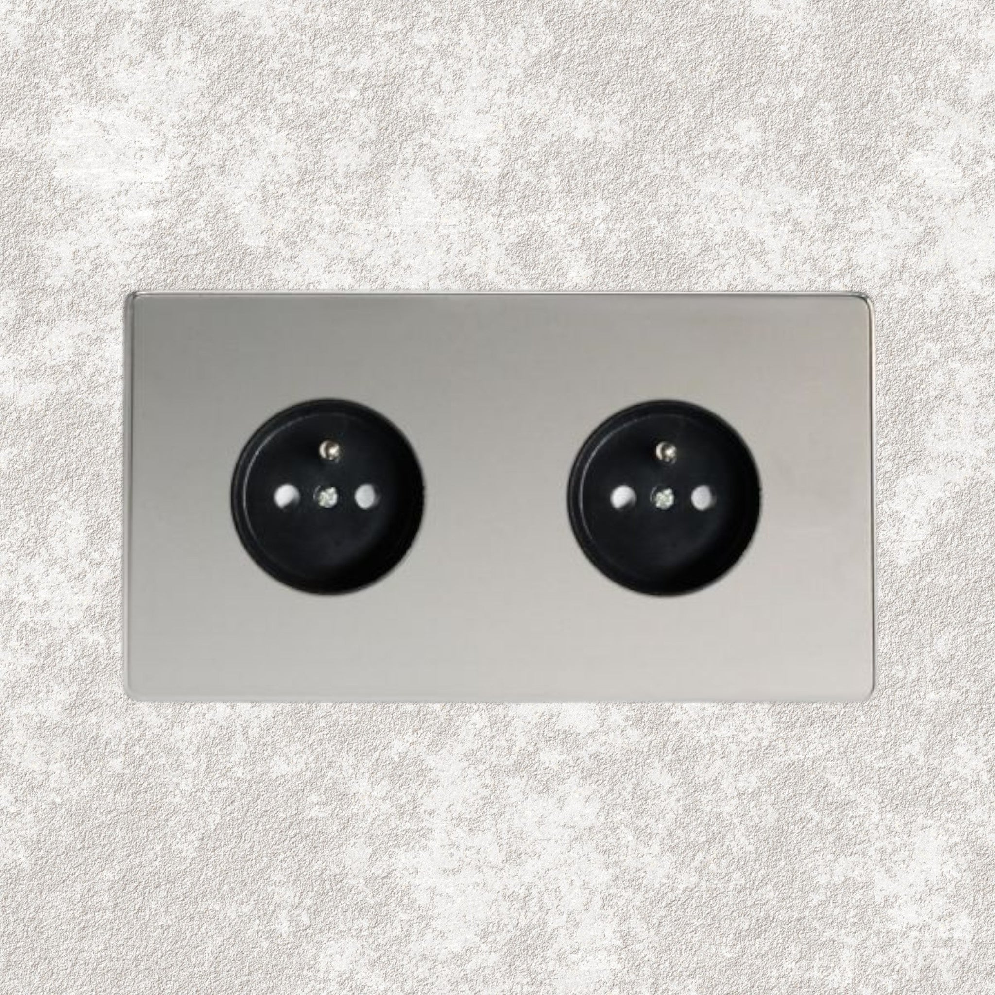 Chrome mirror twin socket - Mayfair