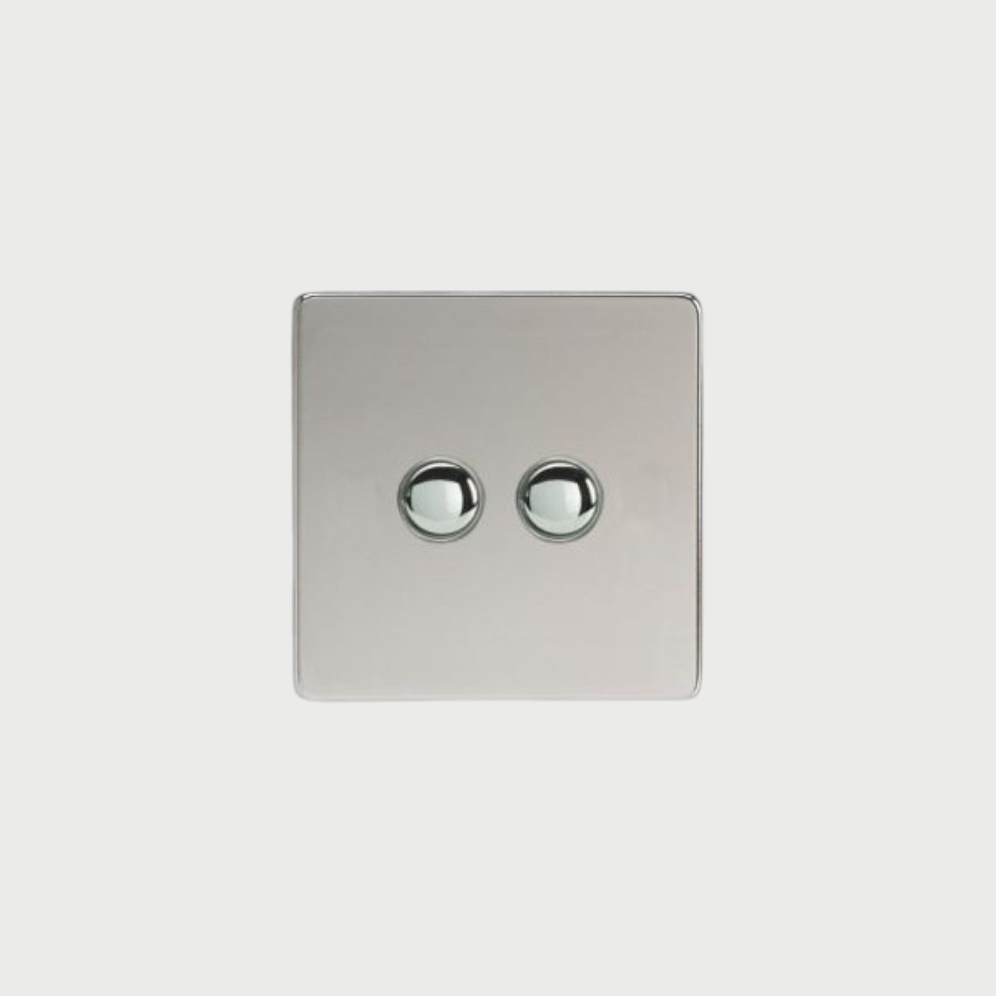 Bouton poussoir double chrome miroir - Mayfair Afinaure