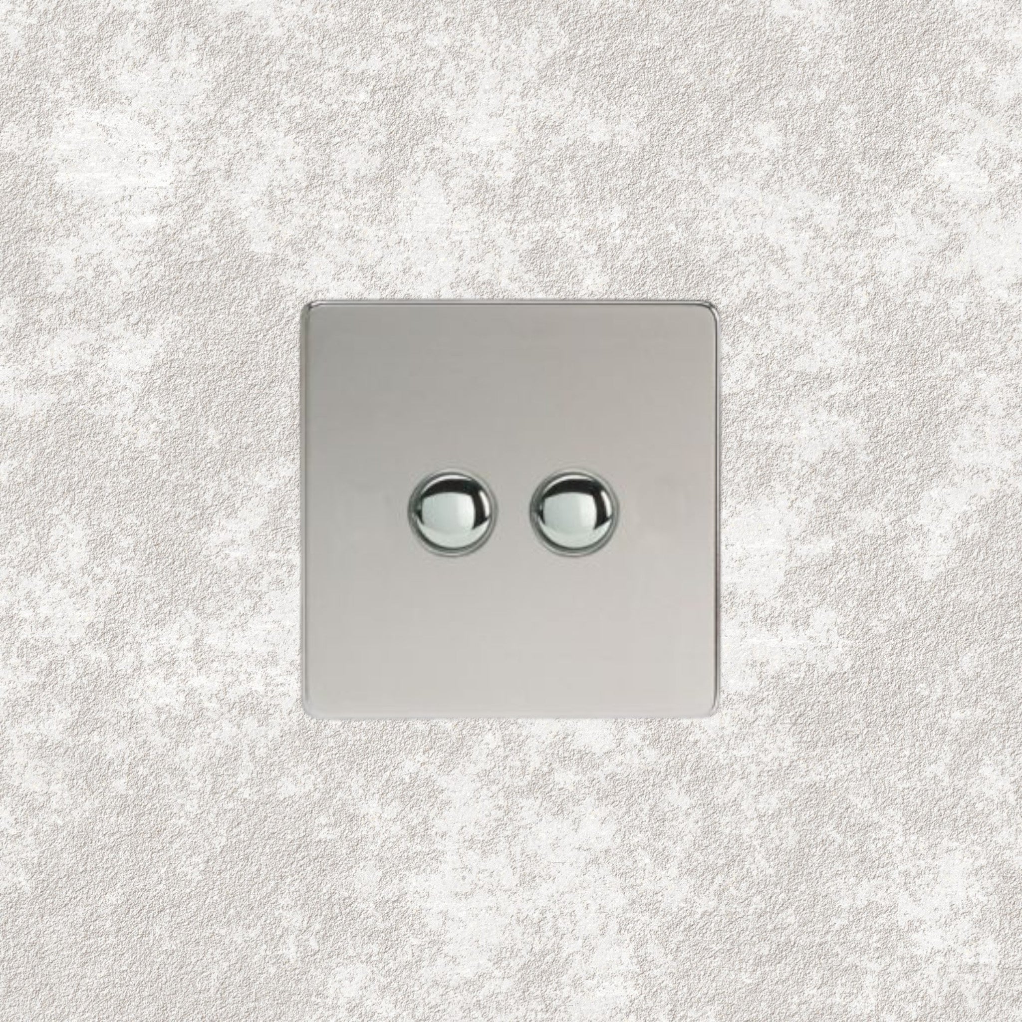 Bouton poussoir double chrome miroir - Mayfair Afinaure