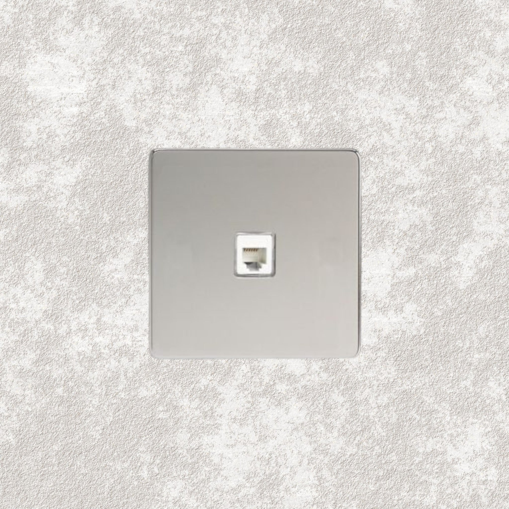 Mirror chrome RJ45 socket - Mayfair