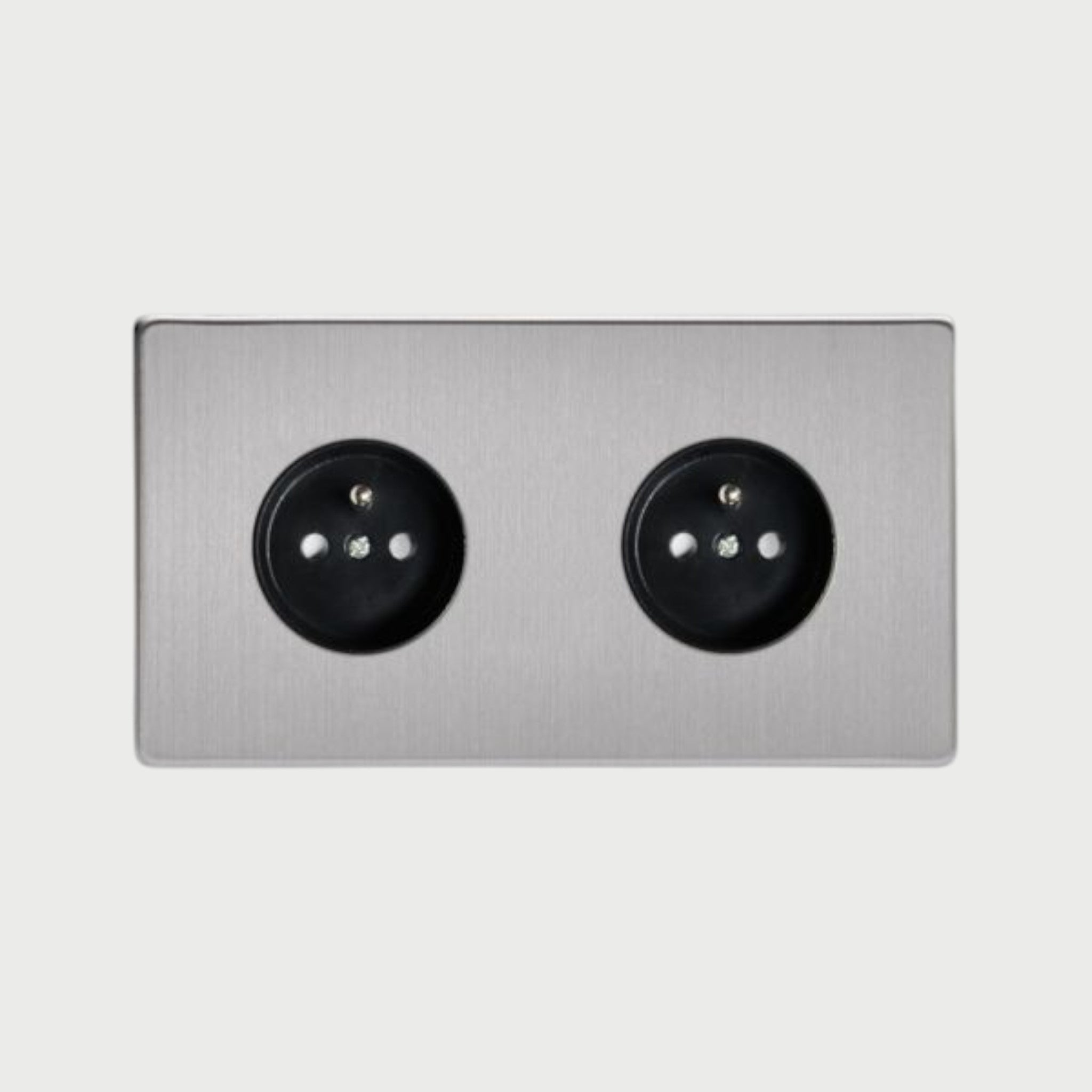 Double brushed steel socket - Mayfair