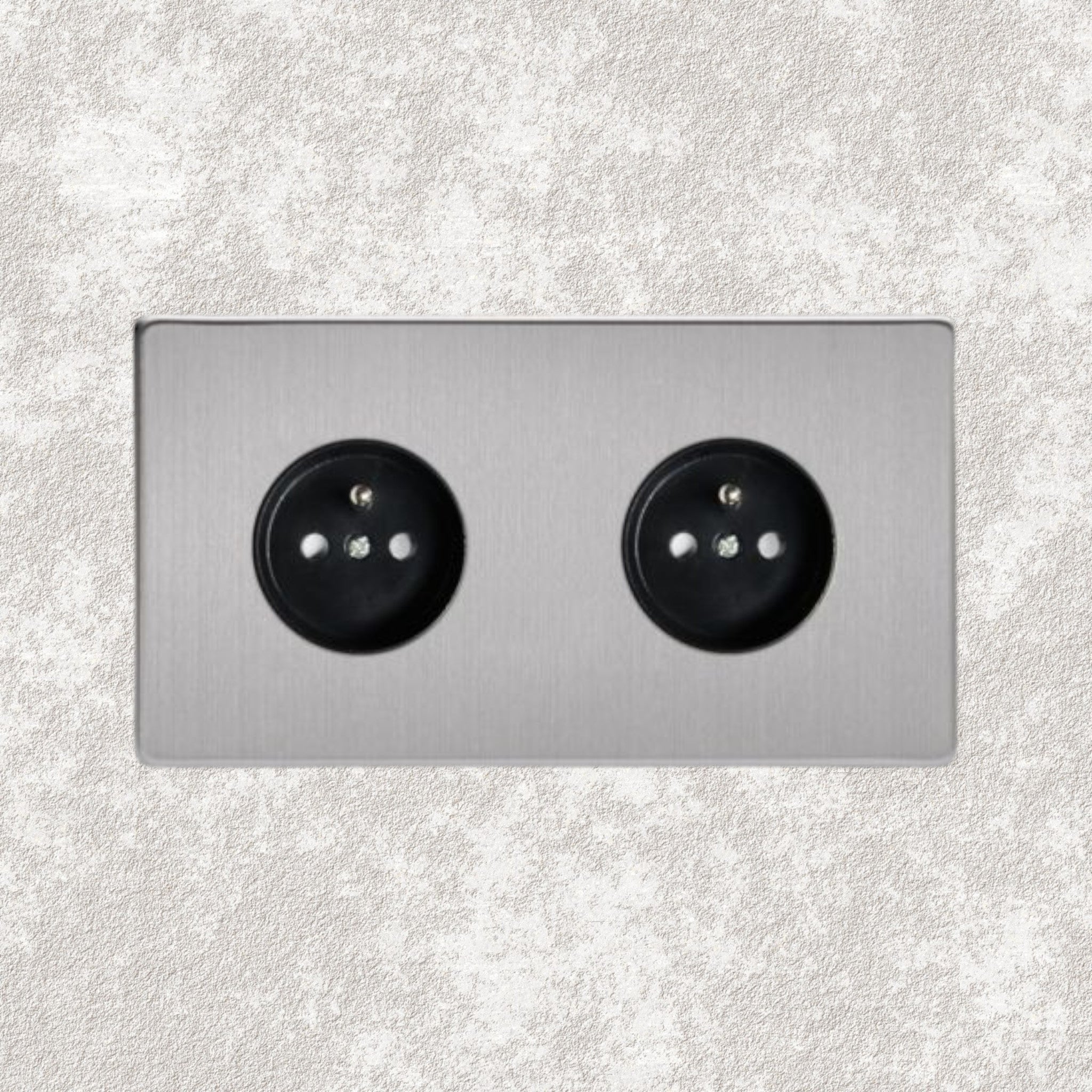 Double brushed steel socket - Mayfair