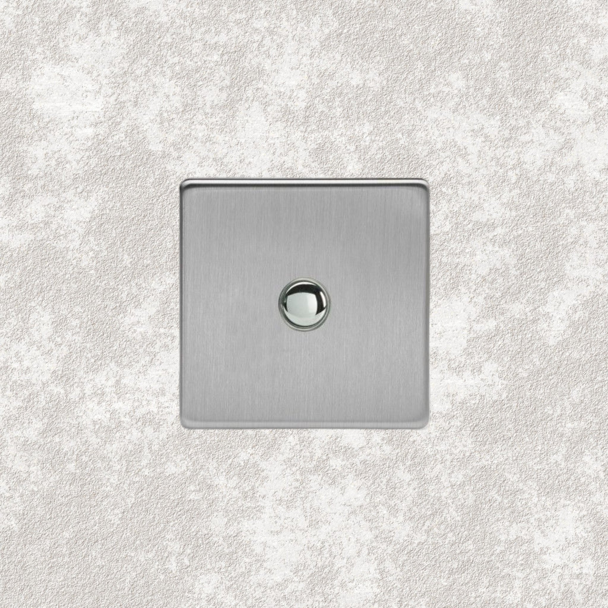 Bouton poussoir simple acier brossé- Mayfair Afinaure