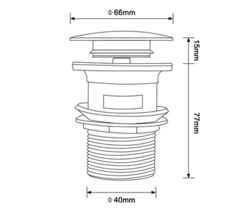 Bonde lavabo Clic-Clac en laiton chromée Afinaure