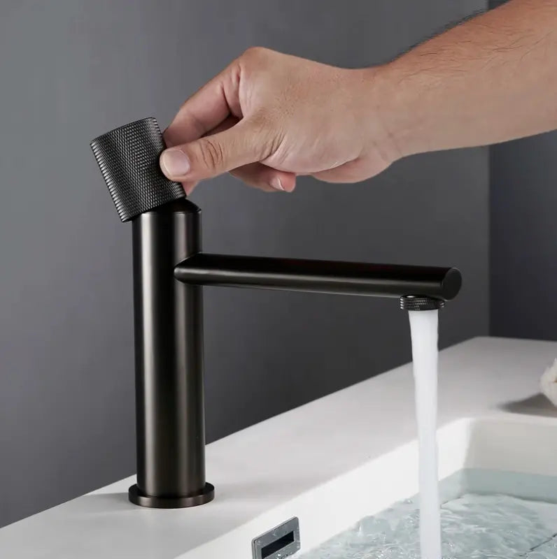 Robinet mitigeur lavabo antracite - Eden Afinaure