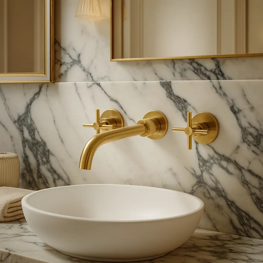 Robinet mélangeur lavabo mural encastré - Galia (Copie) Afinaure